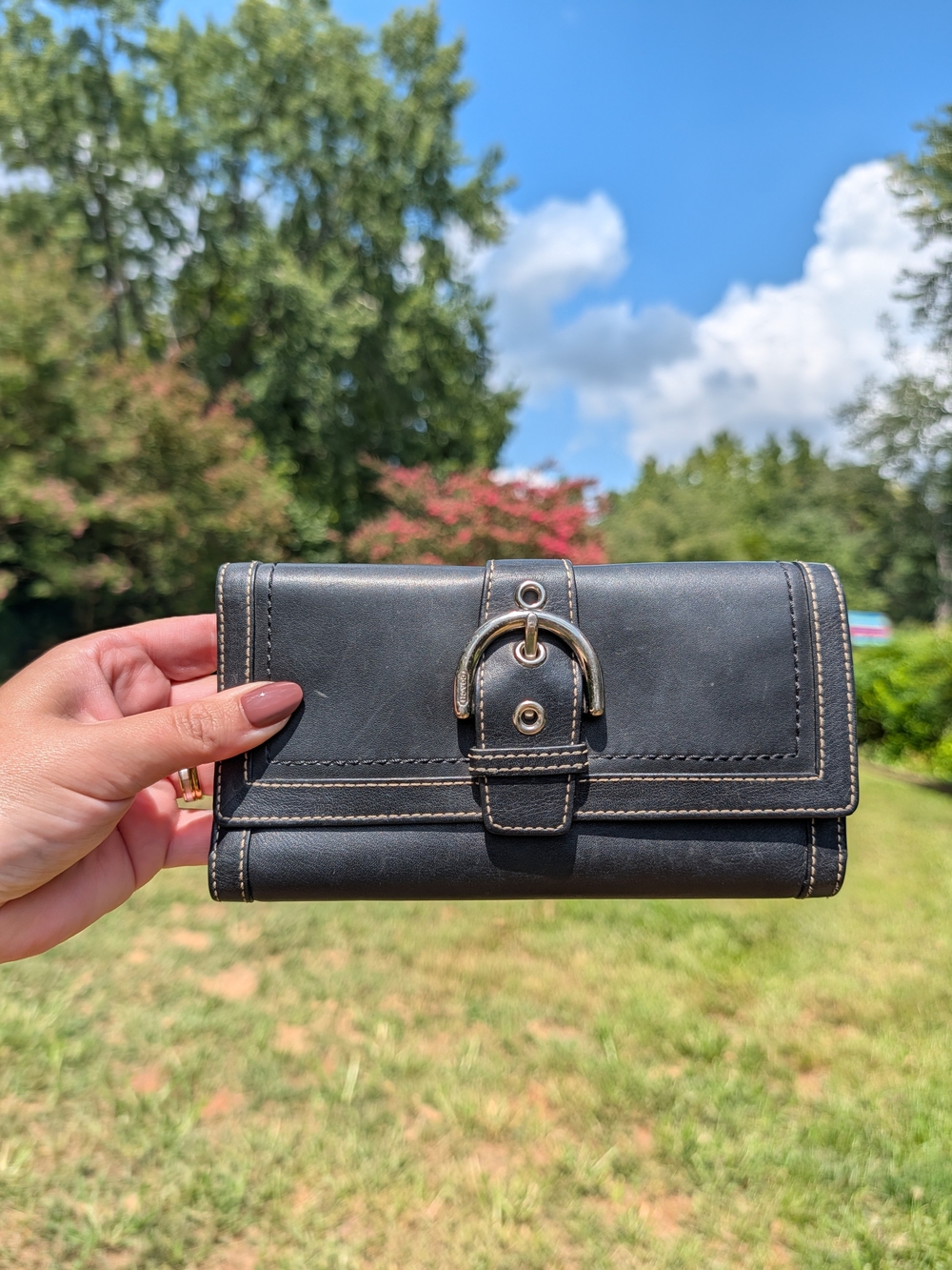 Y2K Coach Soho buckle trifold wallet